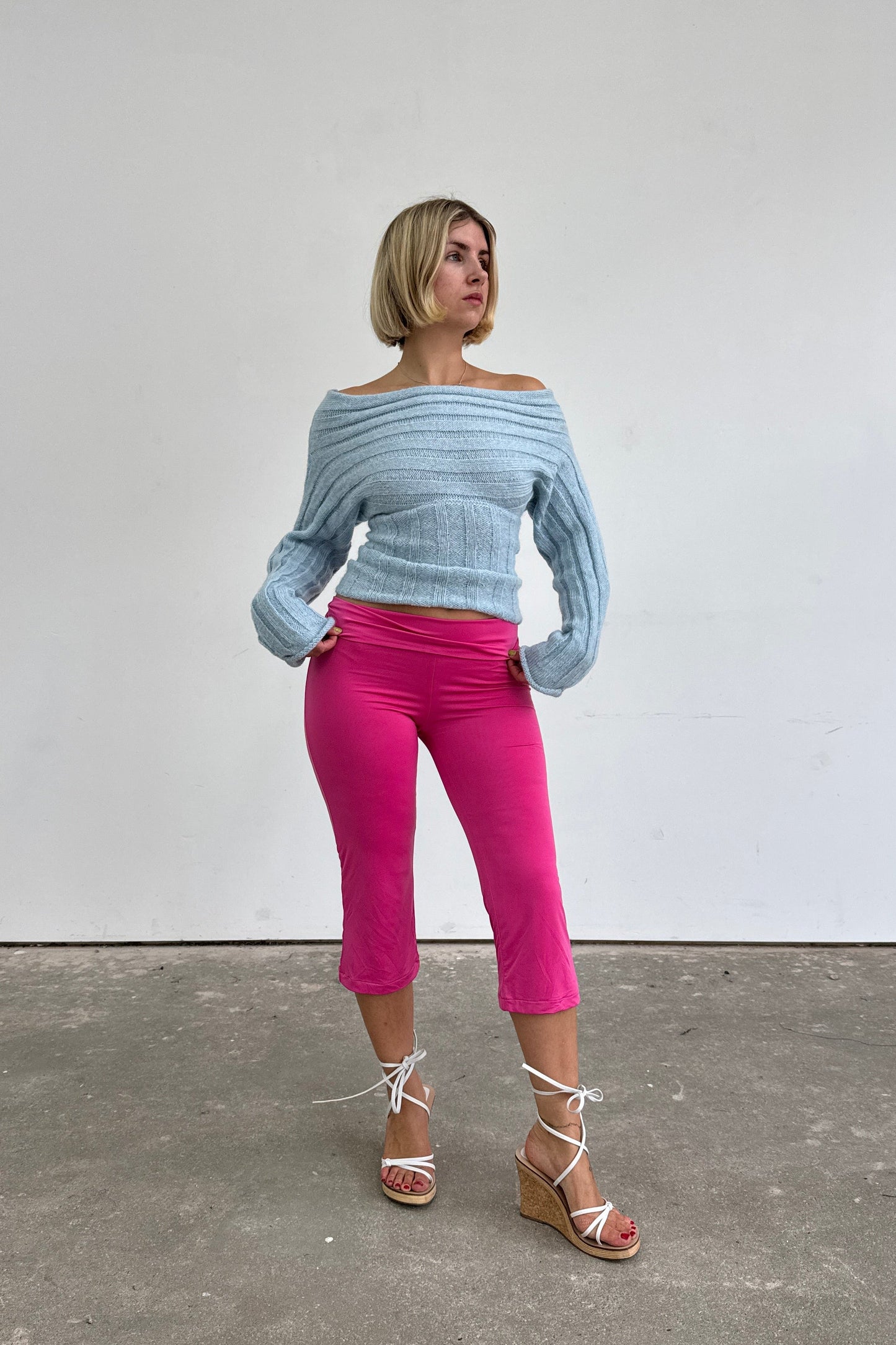 Slinky Capris - Raspberry