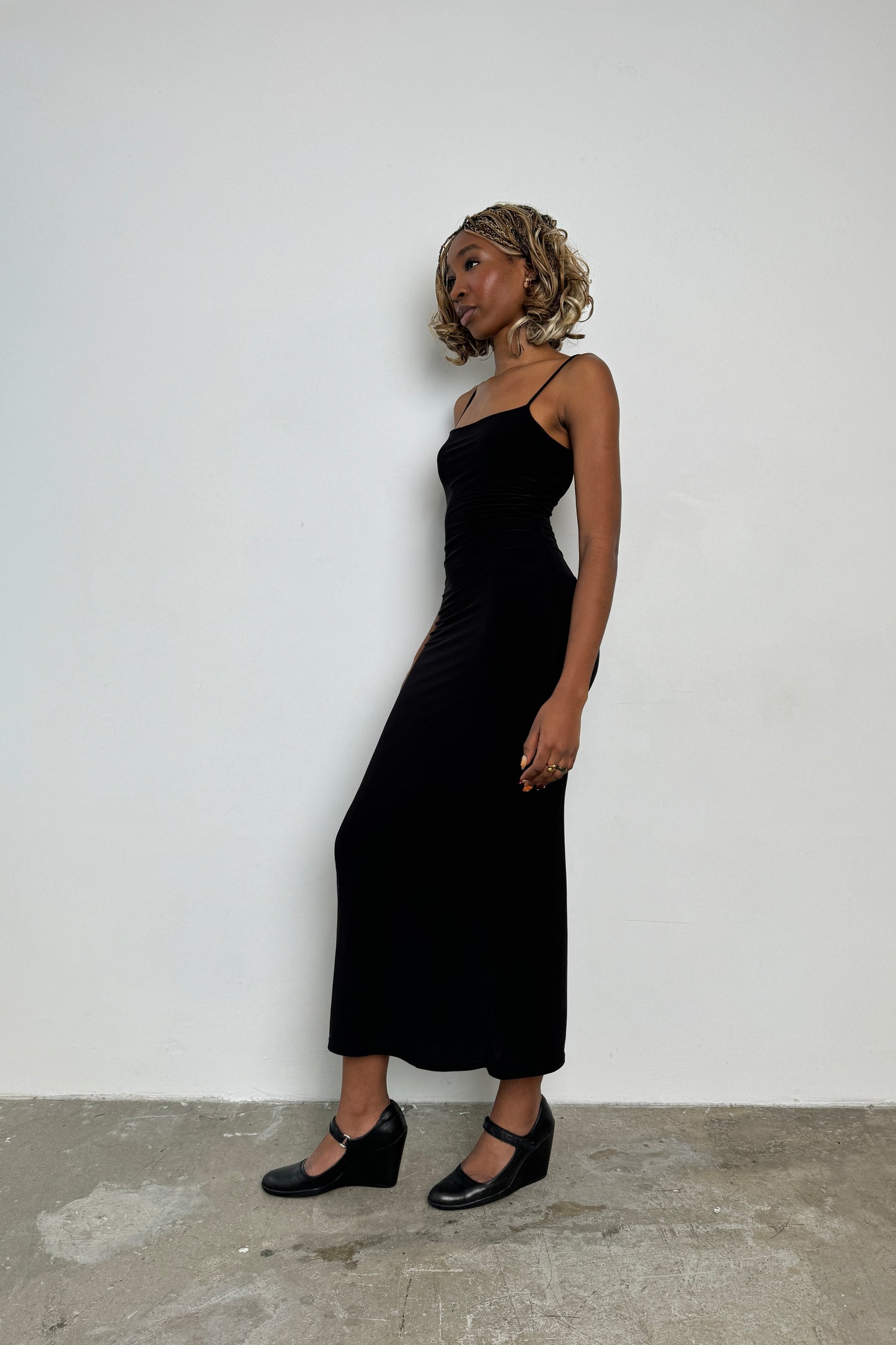 The Slinky Maxi Dress - Black