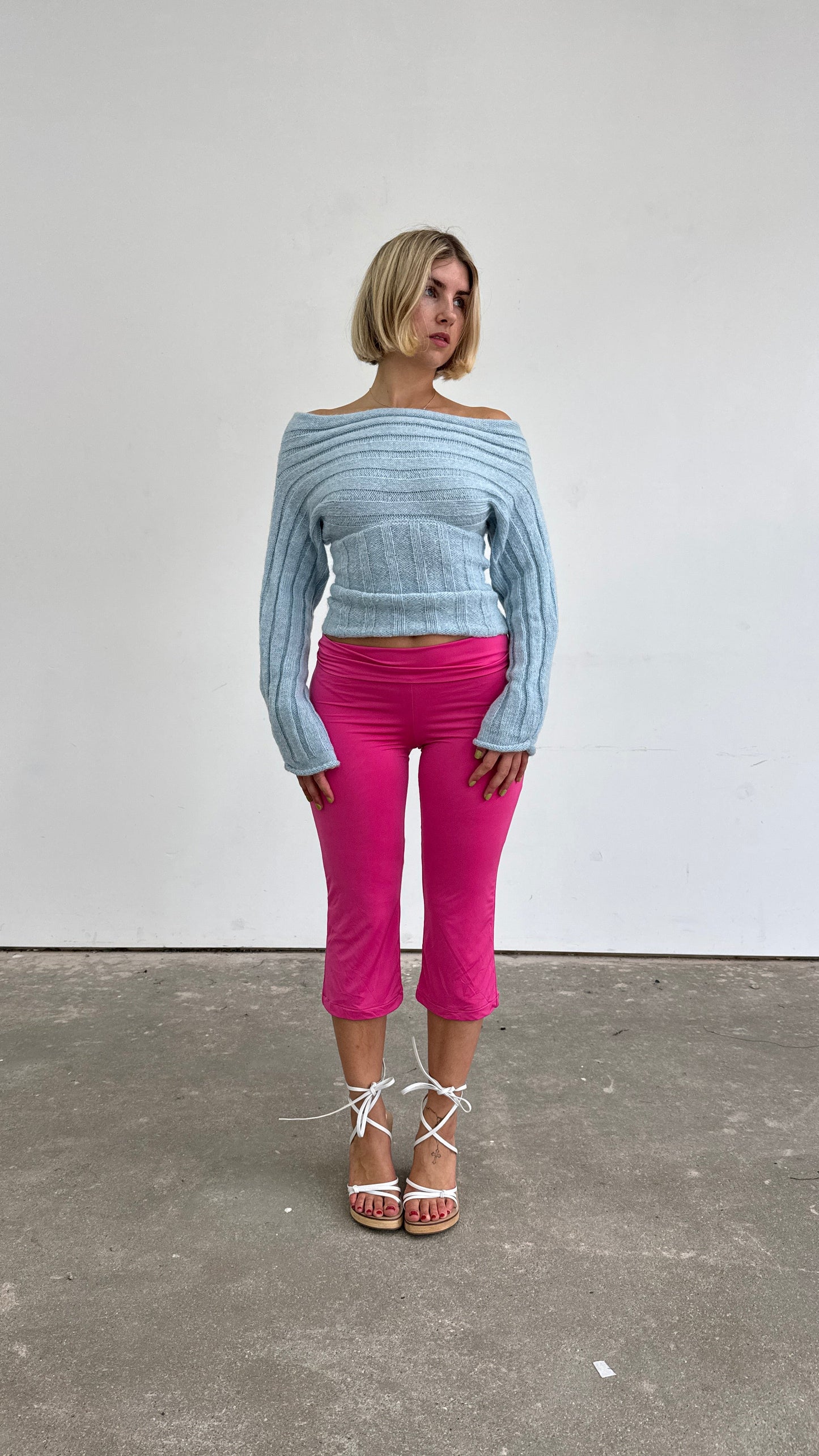 Slinky Capris -  Raspberry