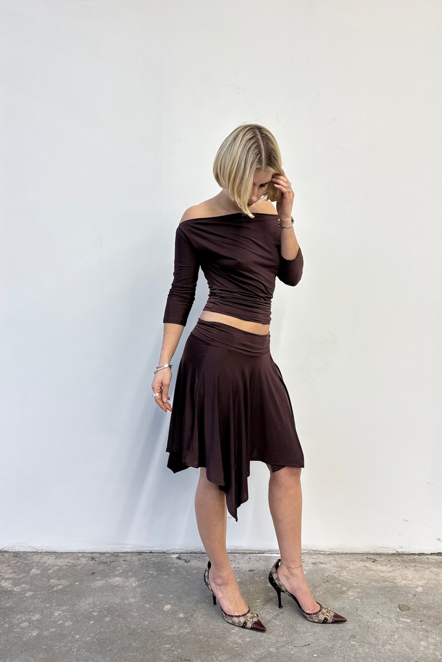 The Draped top - Espresso