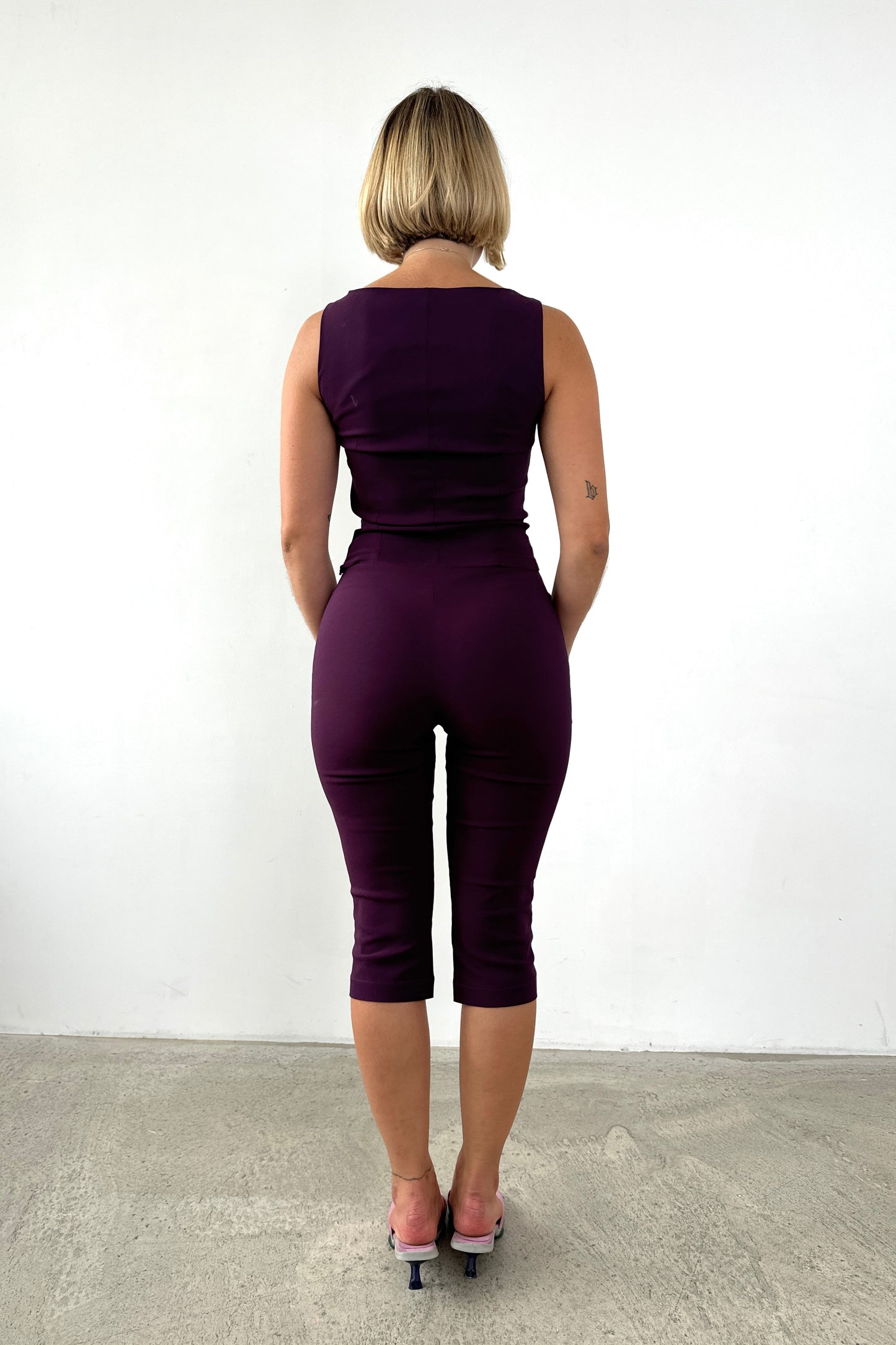 High neck top - Plum