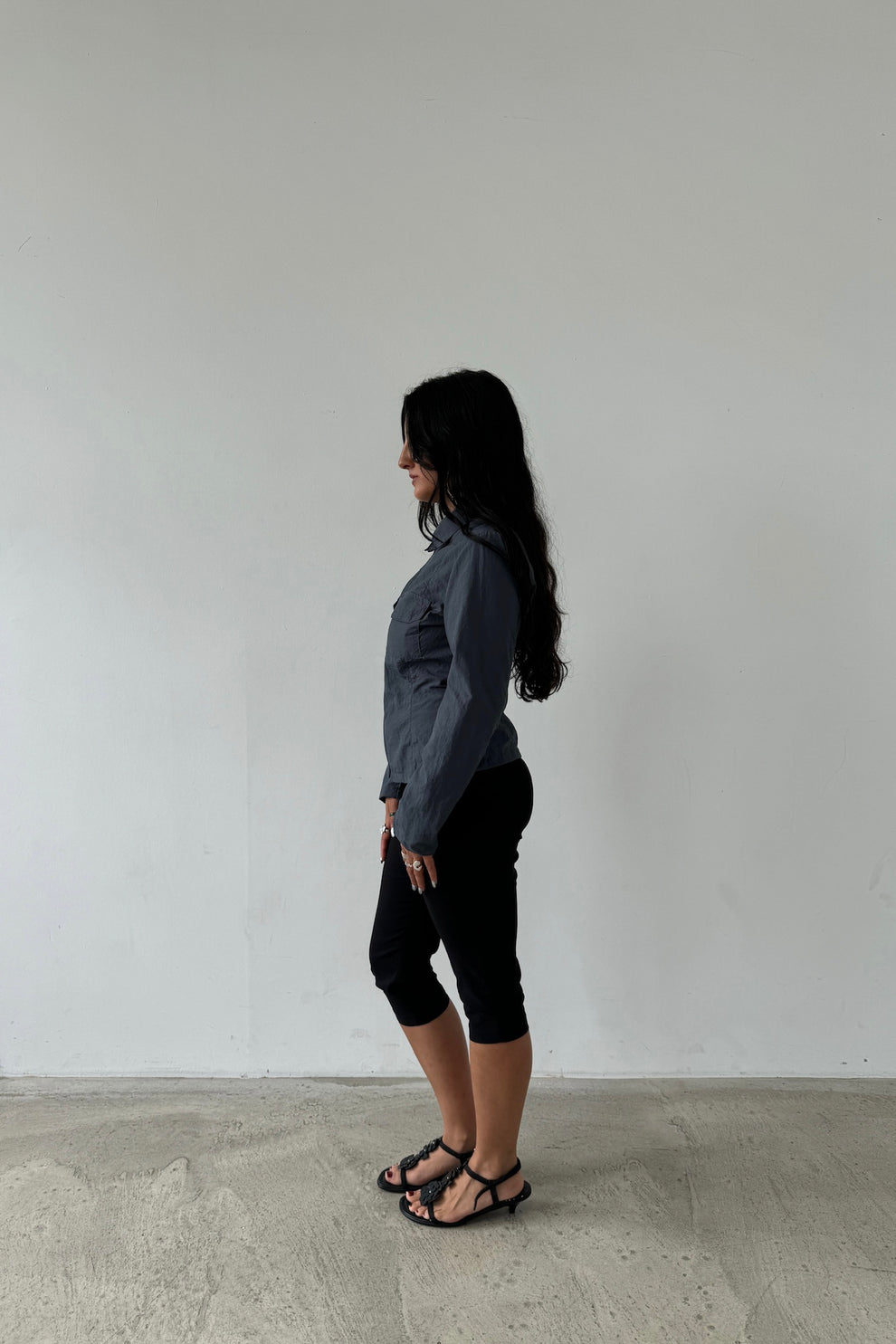 Slim Fit Capri in Wisteria