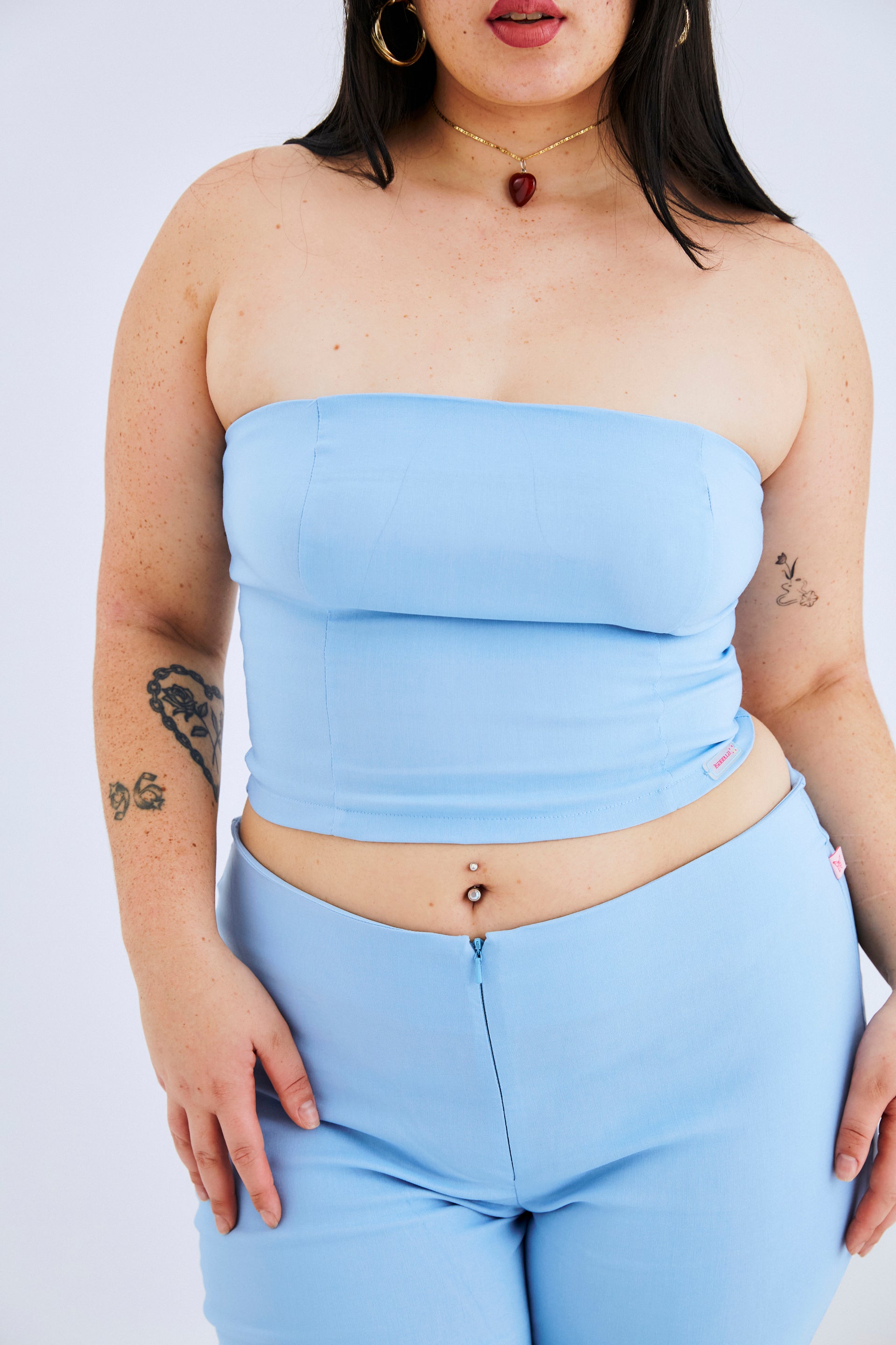 Top Azul Mujer Top Brandy Melville Bella Estilo Baseball Con